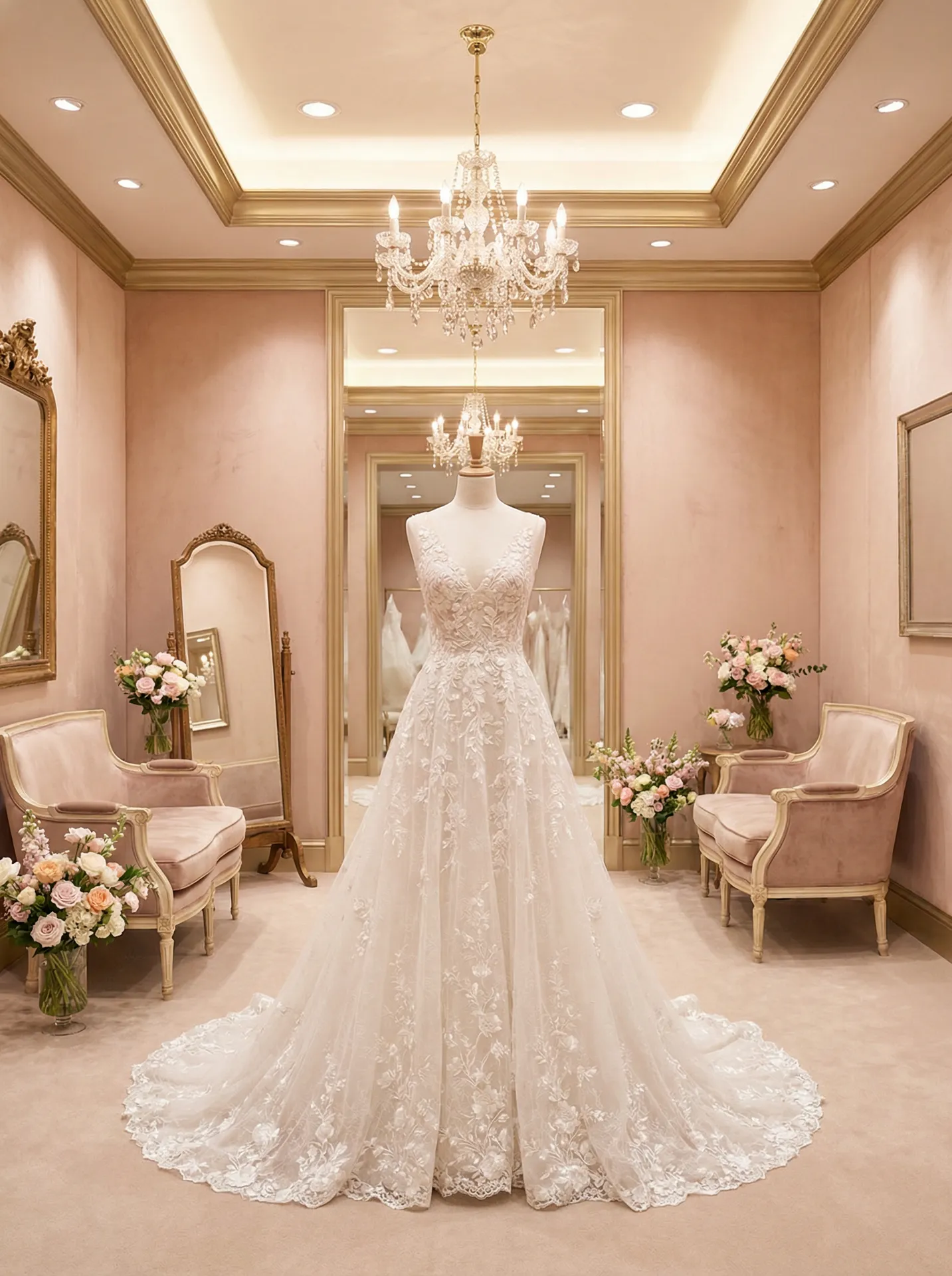 陈嘉上老婆 礼服馆 - 经典蕾丝婚纱